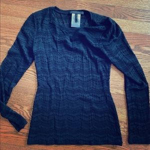 BCBG Sheer Patterned Top 🖤